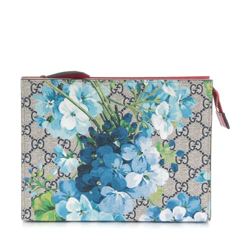 gucci blooms cosmetic case blue|Gucci GG Supreme Blooms Large Cosmetic Pouch .